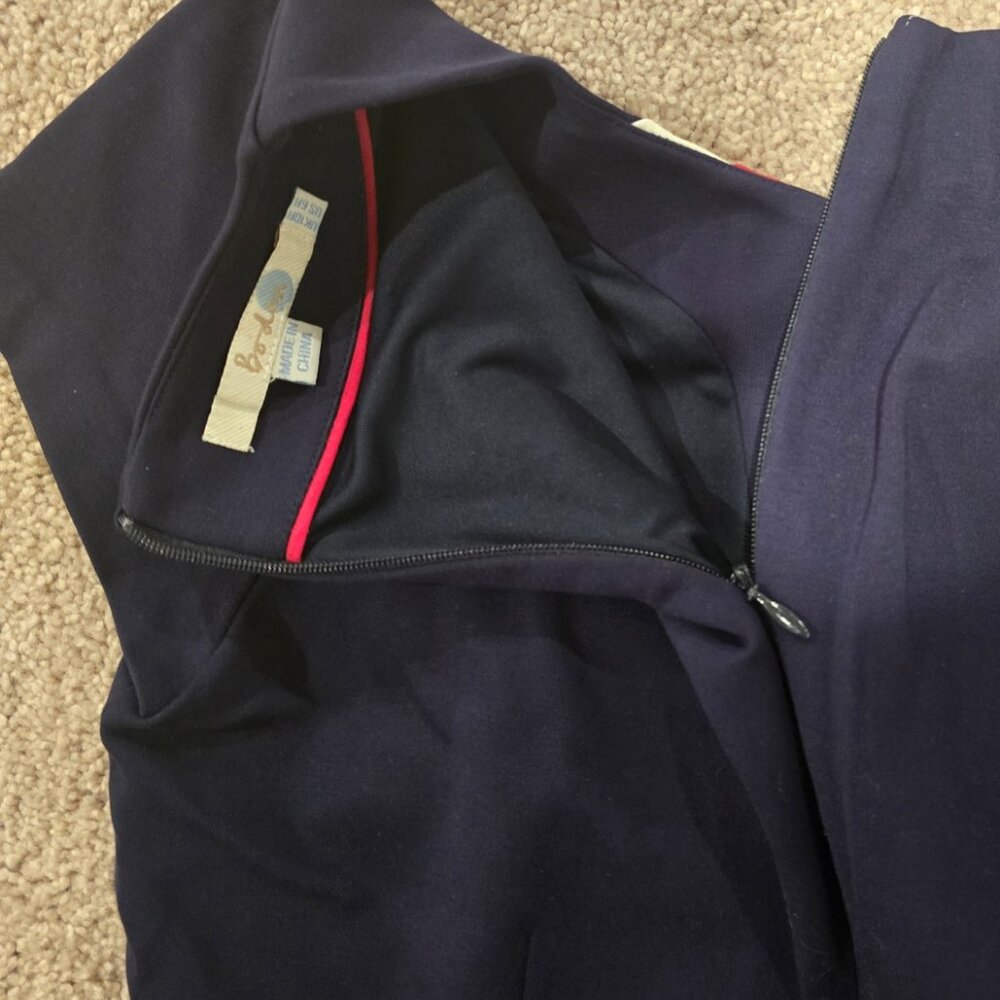Boden Flora Ponte Navy Blue Color Block Camellia Shift Dress | Sz 6 - Picture 7 of 8